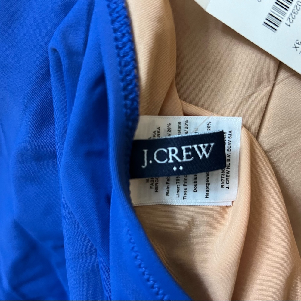 J. Crew Factory Tie Shoulder One Piece Swimsuit Blue Size 3X NWT - Picture 8 of 10